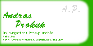 andras prokup business card